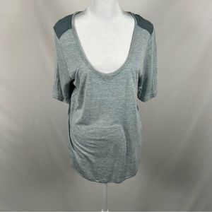 Madewell Greyish Blue Short Sleeve Blouse Size Medium